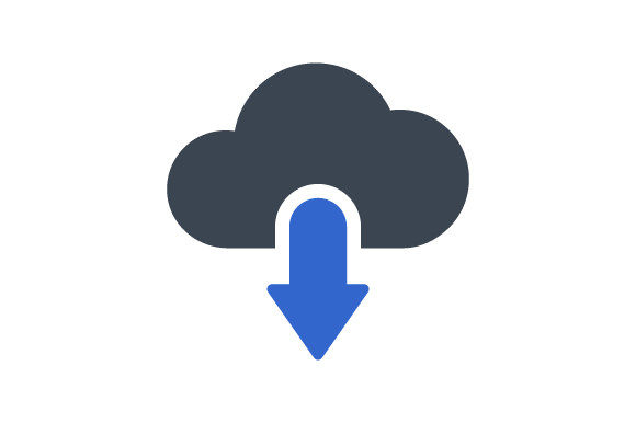 Cloud Download Icon: A Versatile Design Asset